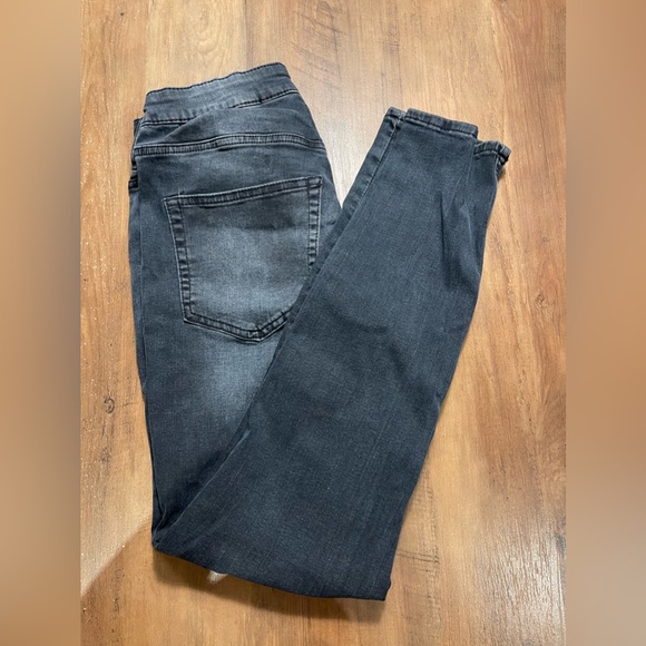 Blue high waisted tight and elastic jeans - Picture 5 of 9